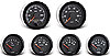 Vision Black Instrument Kit 6 Gauge Kit w/Ford Transmission Sender - image 1