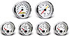 Cockpit White & Chrome Instrument Kit 6 Gauge Kit w/Ford Transmission Sender - image 1