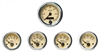 Heritage Chrome 5 Gauge Kit with GM Transmission Sender and 3 3/8 Speedometer - image 1