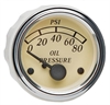 Heritage Chrome 80 PSI Oil Pressure Gauge with VDO Sender and Metric Thread Adapters - image 1