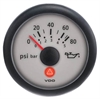 Viewline Sterling 80 PSI/5 bar Oil Pressure Gauge 12V and Sender Kit US Thread Adapters - image 1
