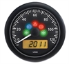 Viewline Onyx 120mph 3 3/8 85mm Electronic Speedometer with Warning Lights / Autocalibration 12/24 - image 1
