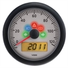 Viewline Sterling 120mph 3 3/8 85mm Electronic Speedometer with Warning Lights / Autocalibration 12/24 - image 1
