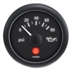 Viewline Onyx 80 PSI Oil Pressure Gauge 12/24V with VDO Sender and US Thread Adapters - image 1