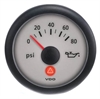 Viewline Ivory 80 PSI Oil Pressure Gauge 12/24V with VDO Sender and US Thread Adapters - image 1