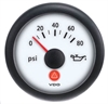 Viewline Ivory 80 PSI Oil Pressure Gauge 12/24 - image 1