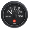 Viewline Onyx 80 PSI/5 bar Oil Pressure Gauge 12/24V with VDO Sender and US Thread Adapters - image 1