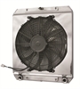 Scirocco-Style Aluminum Drag Race Radiator with Fan/Shroud Combo - image 1