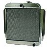 Direct-Fit Aluminum Satin Radiator With Single Fan 1955-59 Chevrolet Truck - image 1