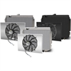 Direct-Fit Black Aluminum Radiator with Single Fan and Shroud [1966-1967 Chevy Chevelle] Small Block/Big Block V8 - image 1