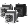 Direct-Fit Satin Aluminum Radiator with Single Fan and Shroud [1964 1/2-1966 Ford Mustang] - image 1