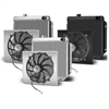 Direct-Fit Black Aluminum Radiator with Single Fan and Shroud [1964 1/2-1966 Ford Mustang] - image 1