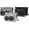 Direct-Fit LS Swap Satin Aluminum Radiator with Dual Fans and Shroud [1973-1981 Chevy/GMC Truck, Blazer, Jimmy, Suburban] - image 1