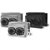 Direct-Fit LS Swap Black Aluminum Radiator with Dual Fans and Satin Shroud [1967-1972 Chevy/GMC Truck, Blazer, Jimmy] - image 1