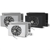 Direct-Fit LS Swap Black Aluminum Radiator with Single Fan and Shroud [1967-1972 Chevy/GMC Truck, Blazer, Jimmy] - image 1