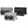 Direct-Fit LS Swap Black Aluminum Radiator with Dual Fans and Shroud [1968-1977 GM A-Body/B-Body] - image 1