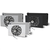 Direct-Fit LS Swap Satin Aluminum Radiator with Single Fan and Shroud [1968-1977 GM A-Body/B-Body] - image 1
