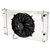 Direct-Fit LS Swap Satin Aluminum Radiator w/Single Fan & Shroud [1970-1981 Chevy Camaro, Nova & Buick Apollo] - image 1