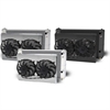 Direct-Fit LS Swap Black Aluminum Radiator with Dual Fans and Shroud [1982-1992 Chevy Camaro] - image 1