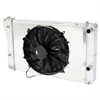 Direct-Fit LS Swap Satin Aluminum Radiator with Single Fan and Shroud [1962-1967 Chevy II/Nova] - image 1