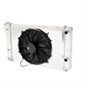 Direct-Fit LS Swap Satin Aluminum Radiator with Single Fan and Shroud [1970-1981 Pontiac Firebird Trans Am] - image 1