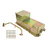 Fabricated Oil Pan Kit for 1979-1993 Ford Mustang 351W Conversion [7 QT, Gold Zinc] - image 1