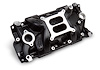 Speed Warrior Intake Manifold for 1955-1986 Chevy Small Block 262ci-400ci [non-EGR, Black Ceramic Coated] - image 1