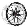 RT-S Series S77 Beadlock Wheel Size: 15" x 8", Bolt Pattern: 5 x 4.75" [Black Center/Polished Shell] - image 1