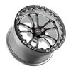 70MB7100B73SBL-BLACK Street RT-S Series S70 Beadlock Wheel [Size: 17"x10"] Black Center w/Polished Shell Finish - image 3