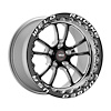 70MB-511B65SBL-MTB Street RT-S Series S70 Beadlock Rear Wheel [Size: 15"x11"] Black Center w/Polished Shell Finish - image 1