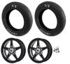 PH427 Front 27" Tires and JEGS SSR Star Gloss Black Wheel Kit w/5 x 4.75" Wheel Bolt Pattern - image 1