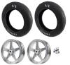 PH427 Front 27" Tires and JEGS SSR Star Polished Wheel Kit w/5 x 4.50" Wheel Bolt Pattern - image 1