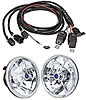 Tri-Bar 5-3/4" Round Headlight Kit Includes: Tri-Bar 5-3/4" Round Headlight - Center Dot: Blue