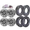 14" Magnum 500 Wheel & Tire Kit 1965-73 Mustang w/5-lug Includes - image 1
