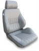 Rally Smooth Back Recliner Left Grey Vinyl - image 1