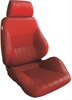 Rally Smooth Back Recliner Right Red Vinyl - image 1