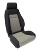 Elite Recliner Left Black Velour Sides Grey Velour Insert - image 1
