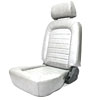 Classic 1500 Seat with Headrest White Vinyl - image 1