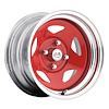 CHROME STAR FWD DRIFTER RED 15 x 8 4 x 100 Bolt Circle 5 Back Spacing +16 offset 266 Center Bore 1400 lbs Load Rating - image 1
