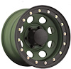 Simulated Beadlock Stealth Camo Green Crawler Wheel (Series 046) Size: 16" x 8" - image 1