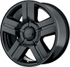 GLOSS BLACK CHEVY SILVERADO 2011 22 x 9 6 x 55 Bolt Circle NA Back Spacing +31 offset 783 Center Bore 2500 lbs Load Rating - image 1