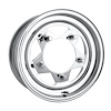 CHROME BAJA STAR VW 15 x 6 5 x 205 Bolt Circle 325 Back Spacing 6 offset 160 Center Bore 1100 lbs Load Rating - image 1