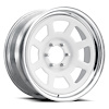 450-8234 450-Series D-LUX Wheel [Size: 17" x 12"] Chrome/Gloss White Finish - image 1