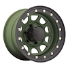 Simulated Beadlock Stealth Camo Green Daytona Wheel (Series 844) Size: 15" x 8" - image 1