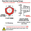 Dynapro Low-Profile Rear Parking Brake Kit Rear End Axle: 7.25" Mustang Flange - image 2