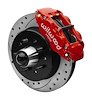 Superlite 6R Big Brake Front Brake Kit 1963-87 Chevy C10/C15 Pickup Truck, Drilled/Slotted Rotors [Red Powder-Coated Calipers] - image 1
