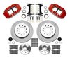 Superlite 6R Big Brake Front Brake Kit 1963-1987 Chevy C10/C15 Pickup Truck, Plain Rotors [Red Powder-Coated Calipers] - image 2