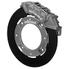 17040 UTV6 Front Brake Kit (Race) for Can-Am Maverick X3 [Clear Anodized 6-Piston Calipers, Black Solid Rotors]