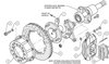 Forged Dynalite Pro Series Brake Kit Rear End: Big Ford Flange - image 3