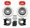 Forged Dynalite Rear Parking Brake Kit for GM 12-Bolt C-Clip Axle, Red - image 1